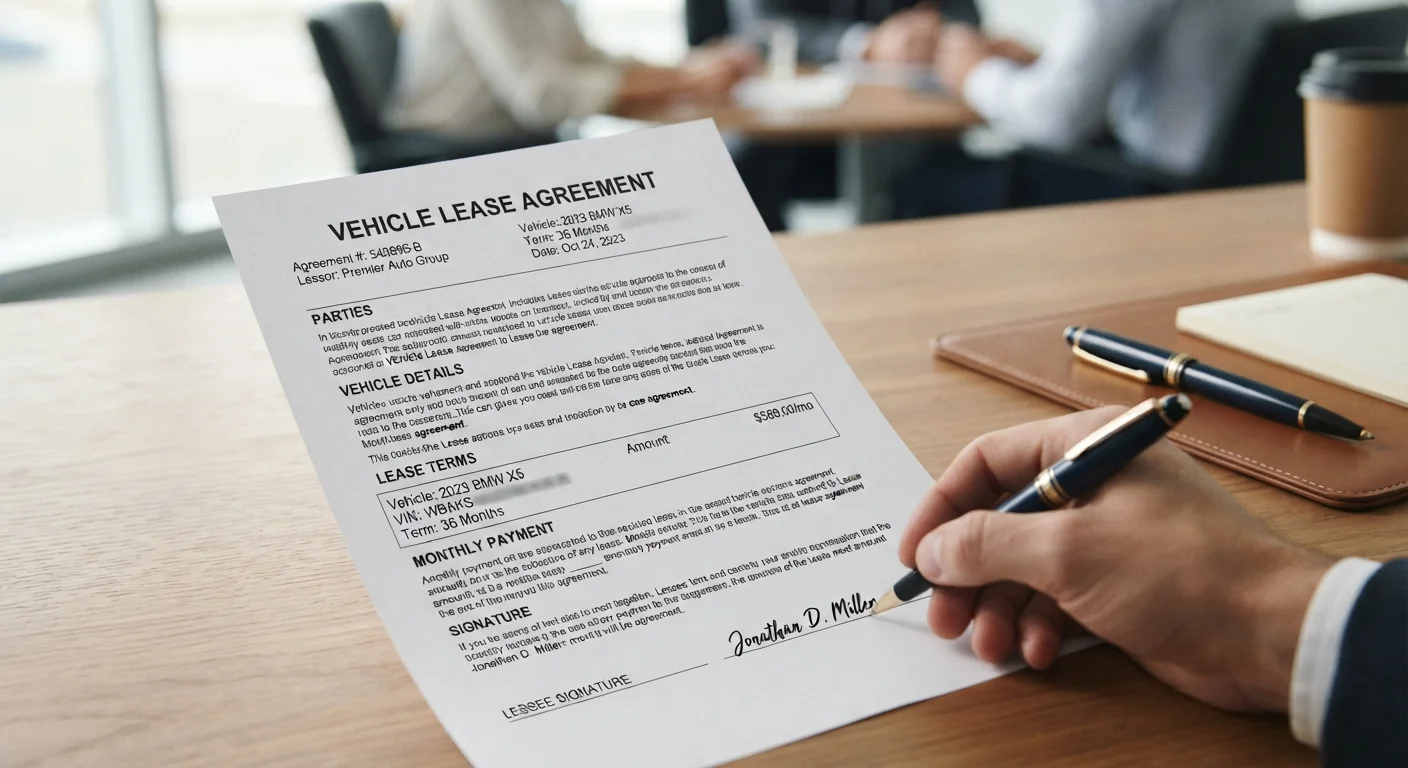 Reading a Car Lease Agreement: What Each Section Actually Covers